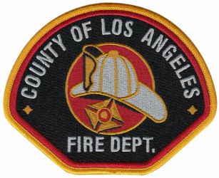 COUNTY of LOS ANGELES FIRE DEPT Shoulder Patch - Navy